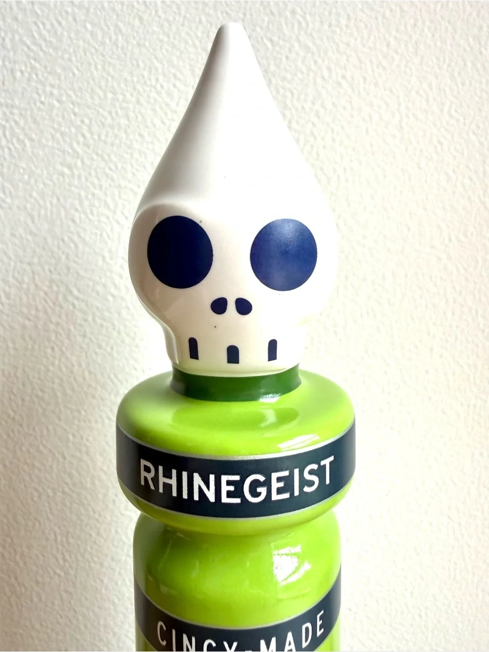 Rhinegeist Truth IPA Craft Beer Bar Tap Handle Ceramic Skull 10
